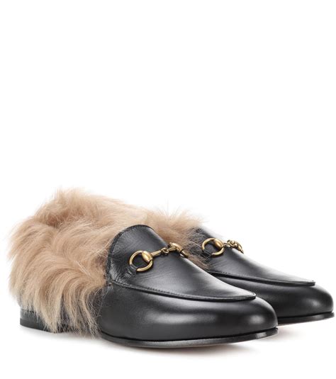 gucci heeled loafers ebay|gucci fur loafers women's.